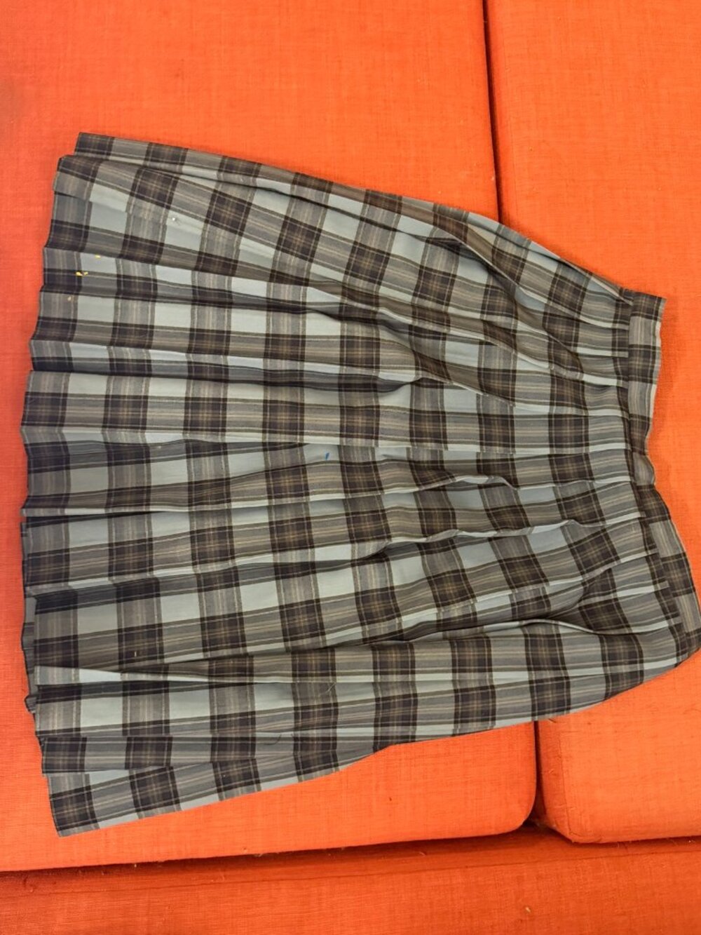 Plaid JK School Pleated Mini Skirt - Grey